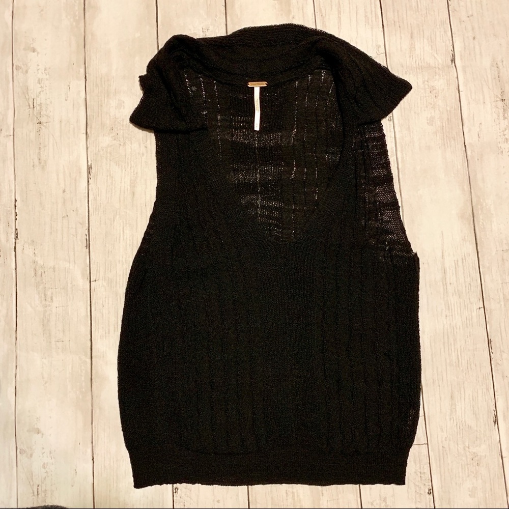 Free people knit tank top - black